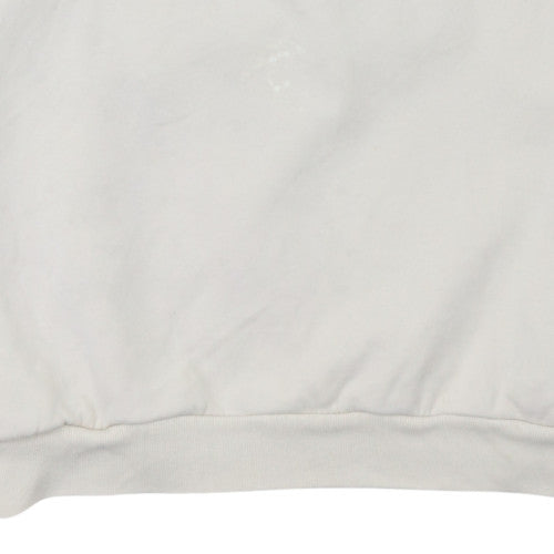 GAP Women Ivory Oversized Crew Neck Sweatshirt Size S Classic Logo