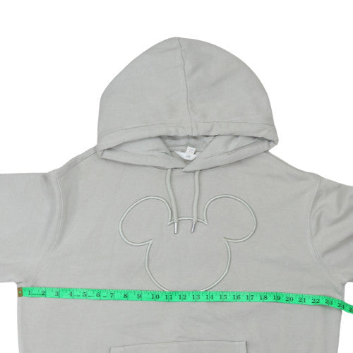 H&M Women Beige Disney Mickey Hoodie Size M Pullover Cotton Blend