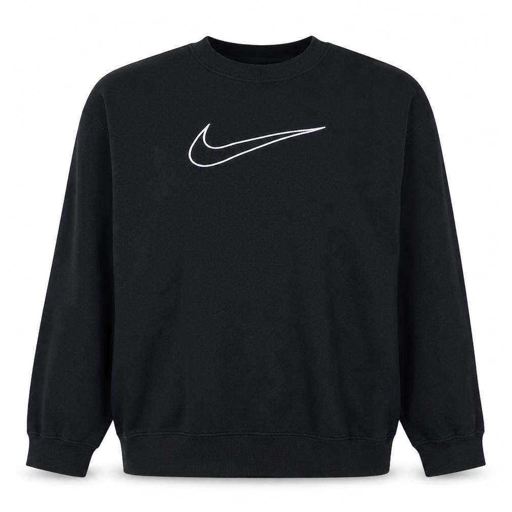 Nike Women Black XL Pullover Sweatshirt Dri-Fit Logo Crew Neck