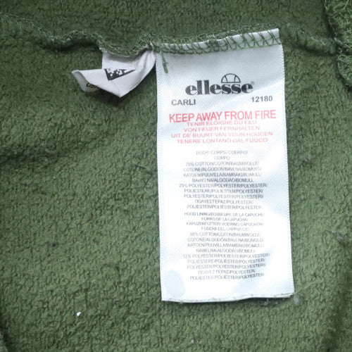 Ellesse Women’s Green Pullover Hoodie UK 10 Cotton Blend Casual