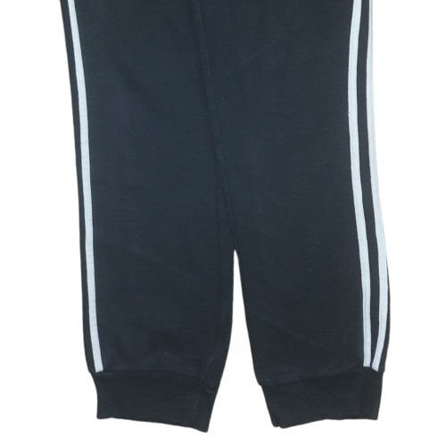 Adidas Mens Black S Sweatpants Jogger Trousers with White Stripes