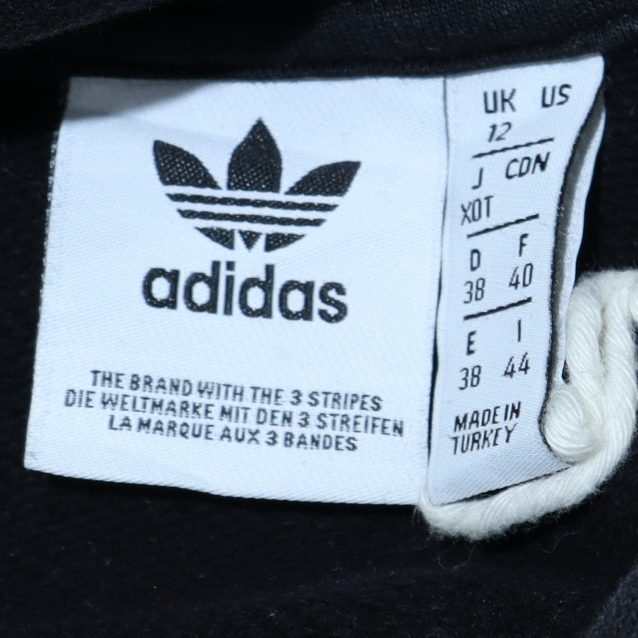 Adidas Womens Black Cropped Hoodie UK 12 Pullover Hooded Sweatshirt