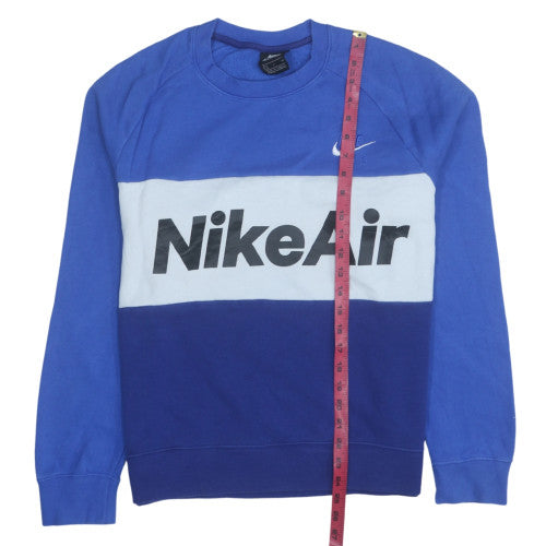 Nike Air Men's Blue Small Crew Neck Pullover Sweatshirt