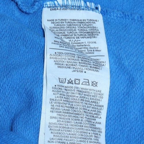 Nike Women's Blue Pullover Hoodie Size M 100% Cotton