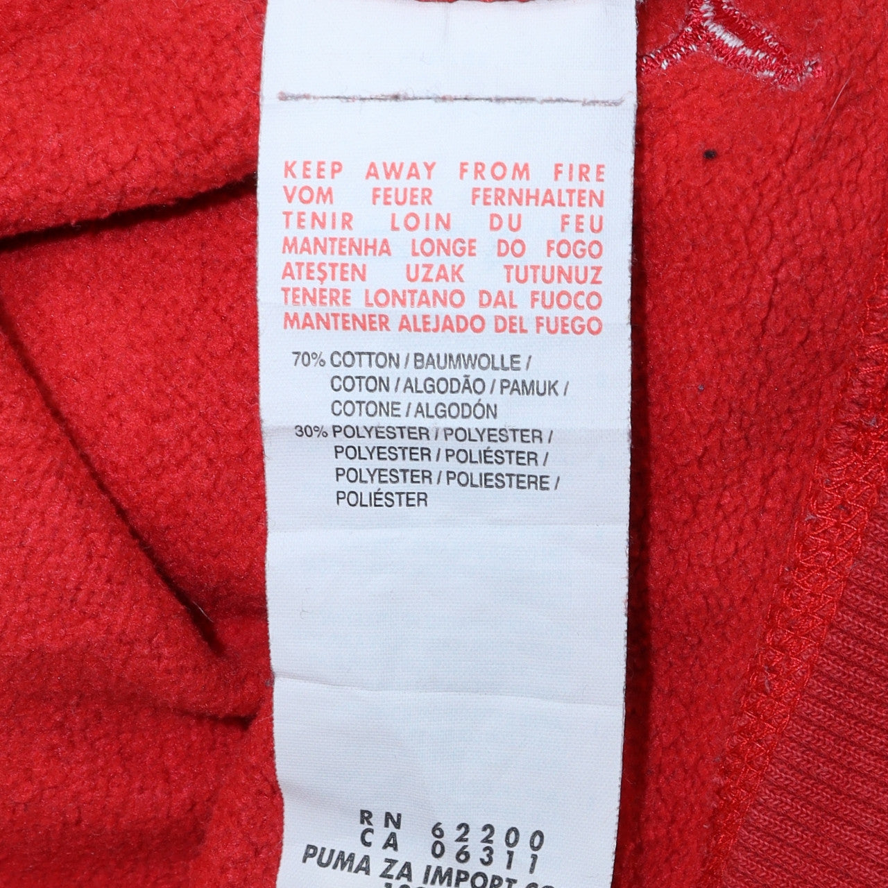 Puma Men’s Red 2XL Pullover Hoodie with Blue Logo