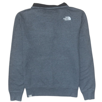 The North Face Men's Grey 1/4 Zip Collared Sweatshirt Size M