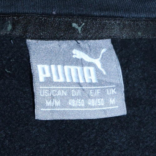 Puma Men's Black M Pullover Hoodie with Logo Print
