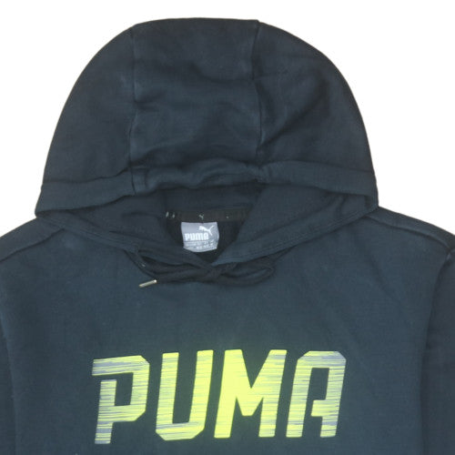 Puma Men's Black M Pullover Hoodie with Logo Print