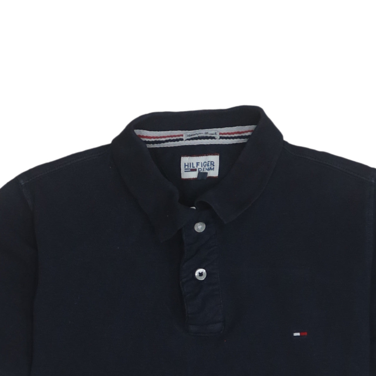 Tommy Hilfiger Denim Men's Black Cotton Polo Shirt M
