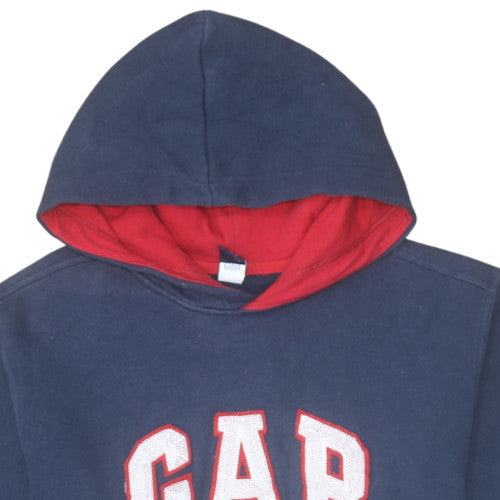 GAP Kids Boys Navy Blue XL (12 Years) Pullover Hoodie with Logo