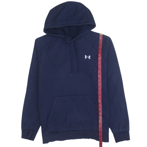 Under Armour Mens Blue Pullover Hoodie L Relaxed Fit Fleece