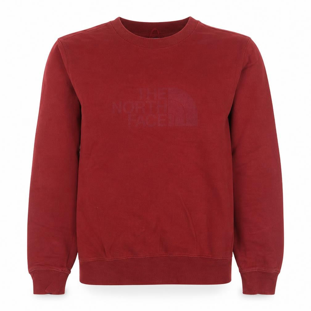 The North Face Men's Red Crew Neck Sweatshirt Size S Cotton Pullover