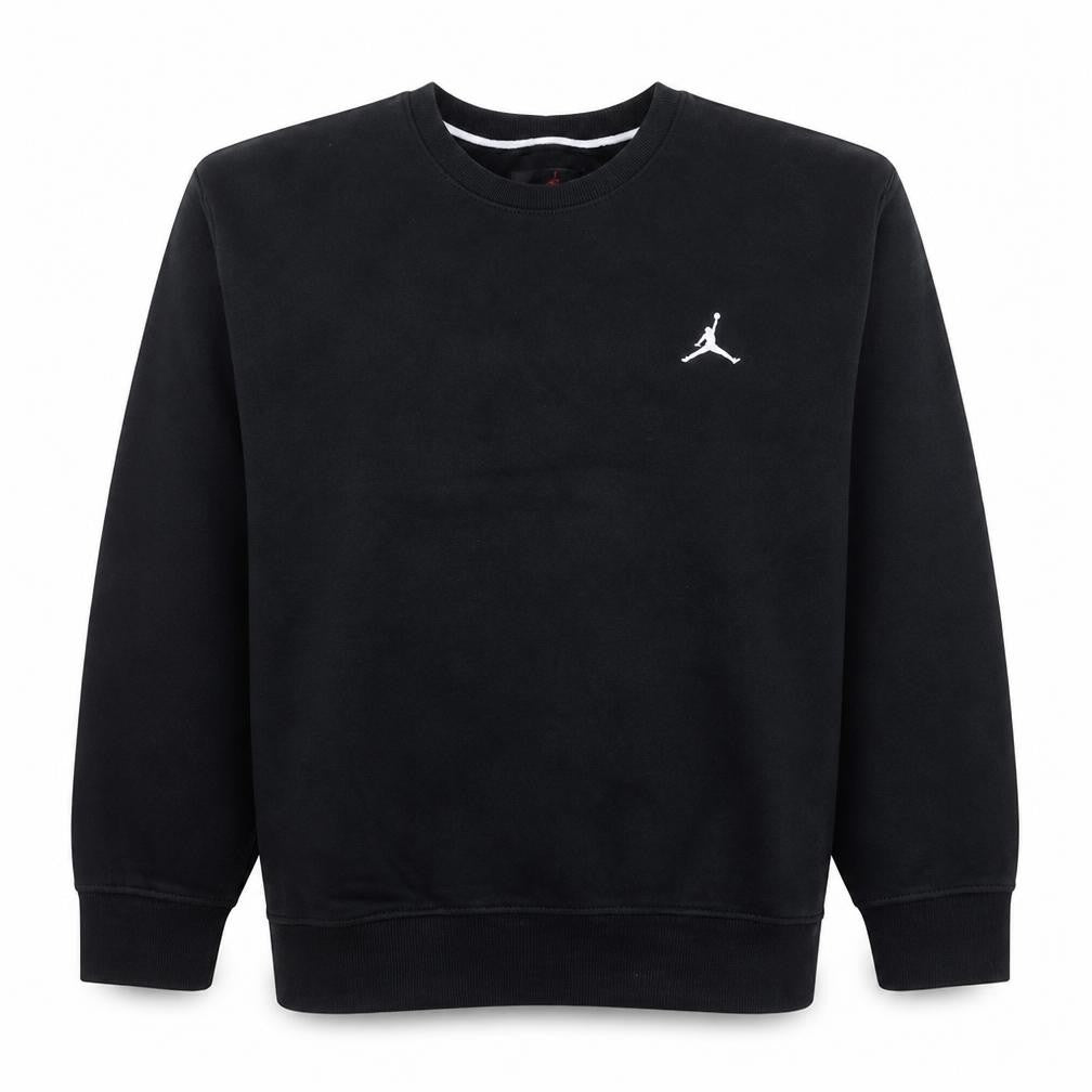 Jordan Mens Black Crew Neck Pullover Sweatshirt M Logo Fleece