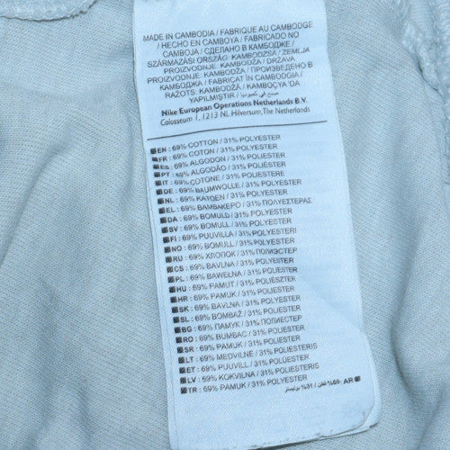 Nike Women's Grey Full Zip Hoodie Small Cotton Blend Sportswear