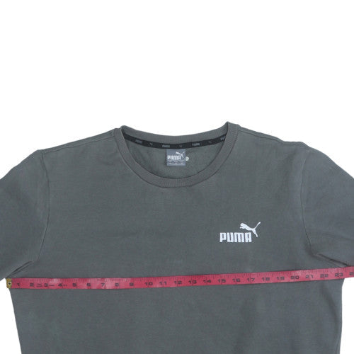 Puma Mens Grey Crew Neck Pullover Sweatshirt M Regular Fit