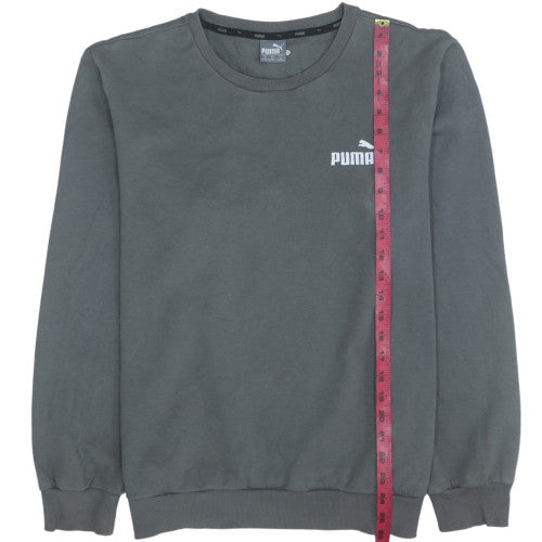 Puma Mens Grey Crew Neck Pullover Sweatshirt M Regular Fit