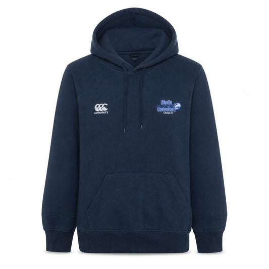 Canterbury Mens Blue Pullover Rugby Hoodie Size L Fleece Sweatshirt