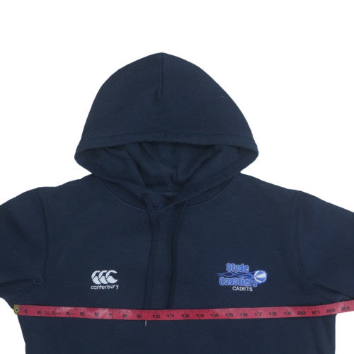 Canterbury Mens Blue Pullover Rugby Hoodie Size L Fleece Sweatshirt