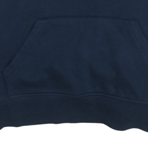 Canterbury Mens Blue Pullover Rugby Hoodie Size L Fleece Sweatshirt
