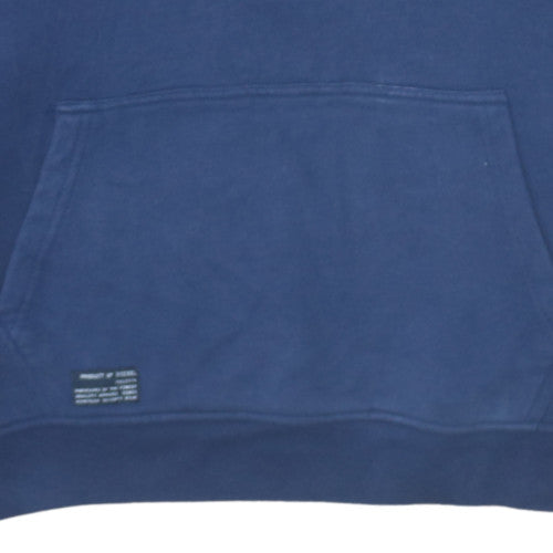 Diesel Mens Blue XL 1/2 Zip Hoodie Sweatshirt with Logo