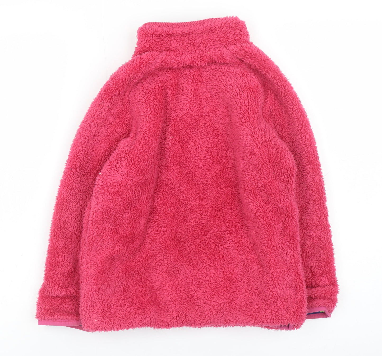 Joules Girls Pink Fleece 1/2 Zip Pullover Sweatshirt Age 7-8 Years