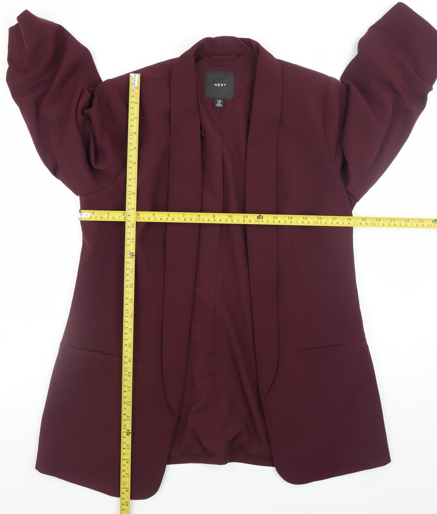 NEXT Women’s Purple Blazer UK 10 Regular Fit Mid-Length Jacket