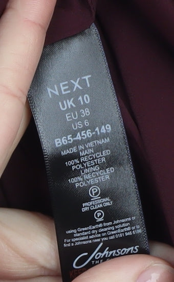 NEXT Women’s Purple Blazer UK 10 Regular Fit Mid-Length Jacket