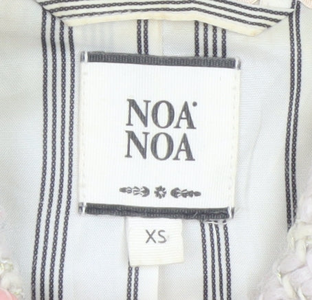 Noa Noa Women's Beige Tweed Button Blazer Jacket XS