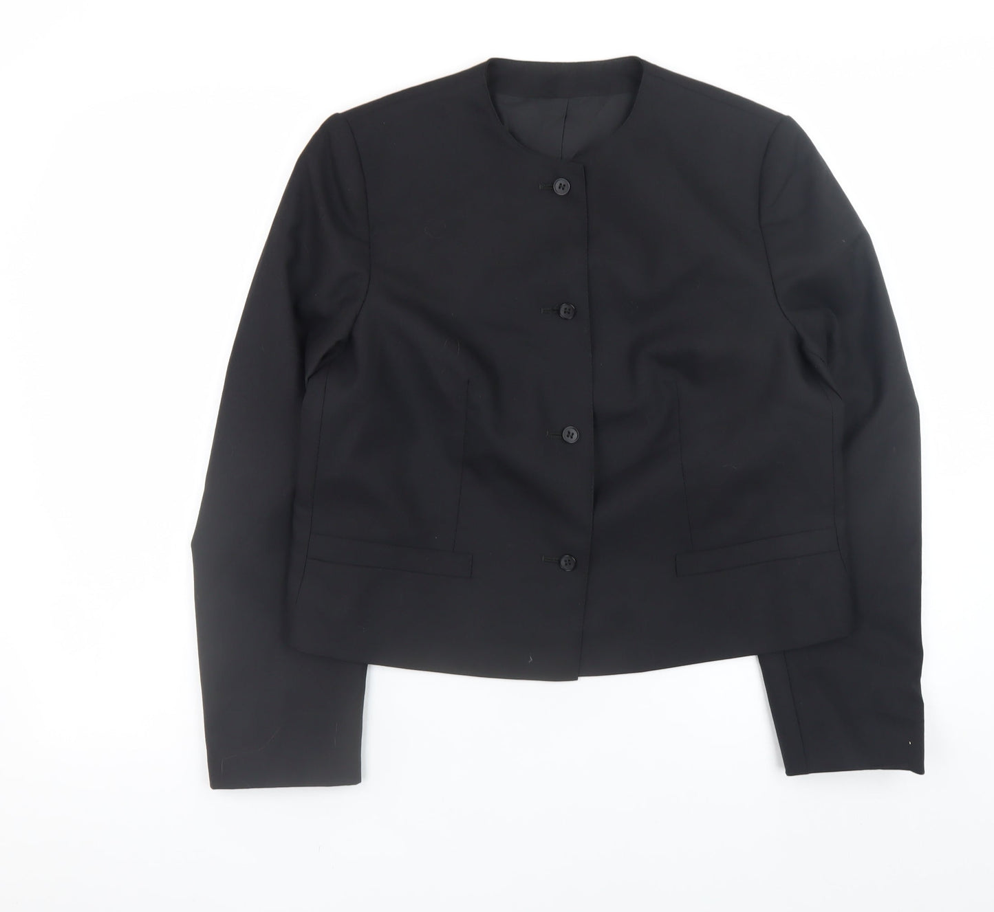 Marks and Spencer St Michael Women’s Black Wool Blazer Size 14 Classic Fit