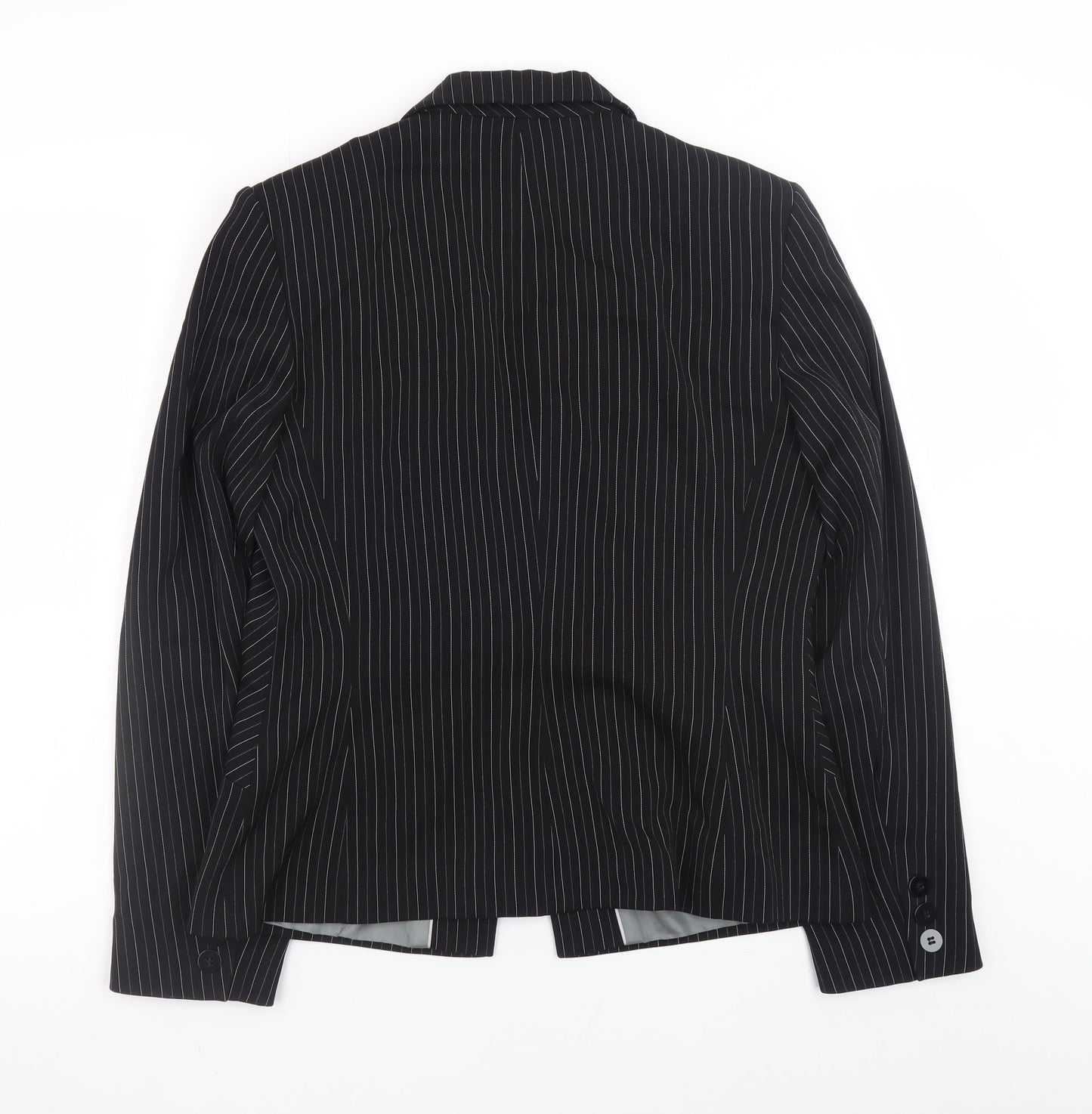 Next Women’s Black Pinstripe Blazer Size 14 Classic Work Jacket
