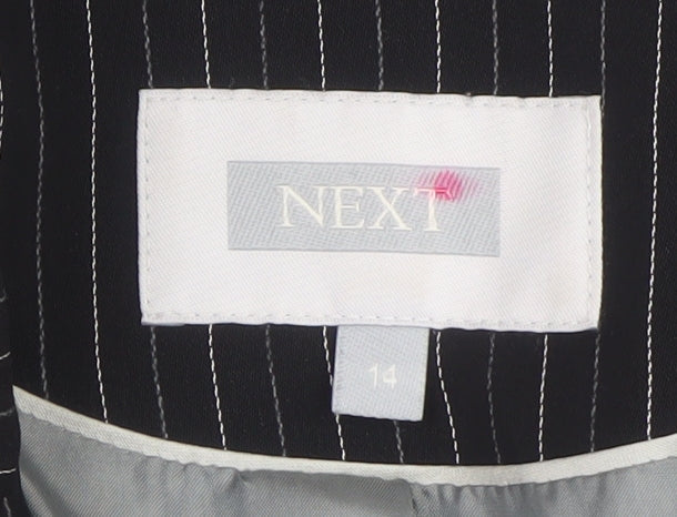Next Women’s Black Pinstripe Blazer Size 14 Classic Work Jacket