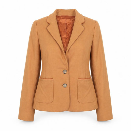 Hobbs Women’s Brown Wool Blend Classic Blazer UK 8