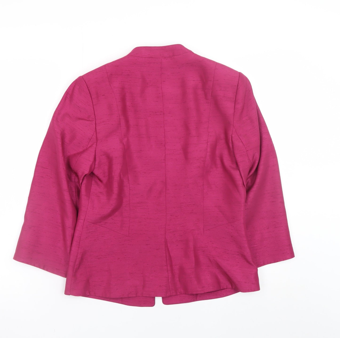 Jacques Vert Women's Pink Blazer Jacket Size 8 Formal 3/4 Sleeve