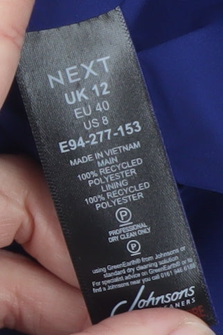 Next Women's Blue Blazer UK 12 Classic Longline Jacket