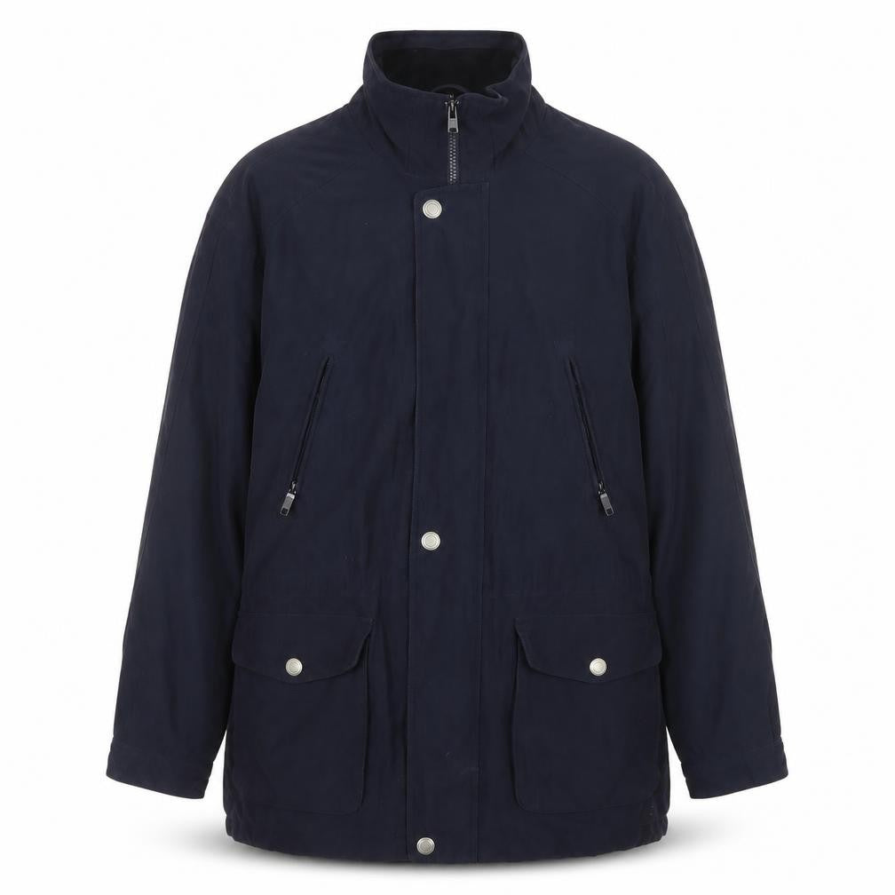 BHS Men’s Blue XL Parka Jacket Polyester Nylon Water Resistant