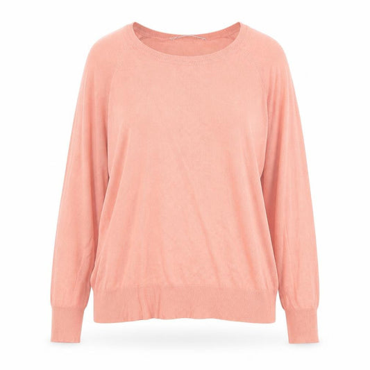 Zara Womens Pink Crew Neck Long Sleeve Pullover Jumper Size S