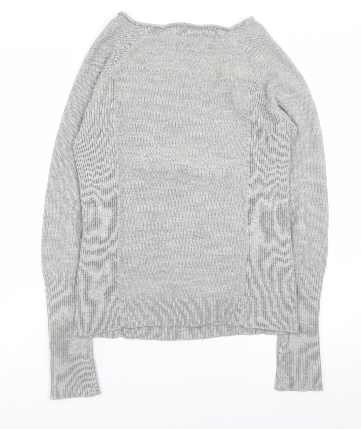 Terranova Women Grey Knit Pullover Jumper L Long Sleeve Crew Neck