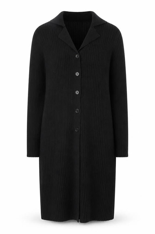 Jeff & Co Womens Black Knit Collared Shirt Dress L