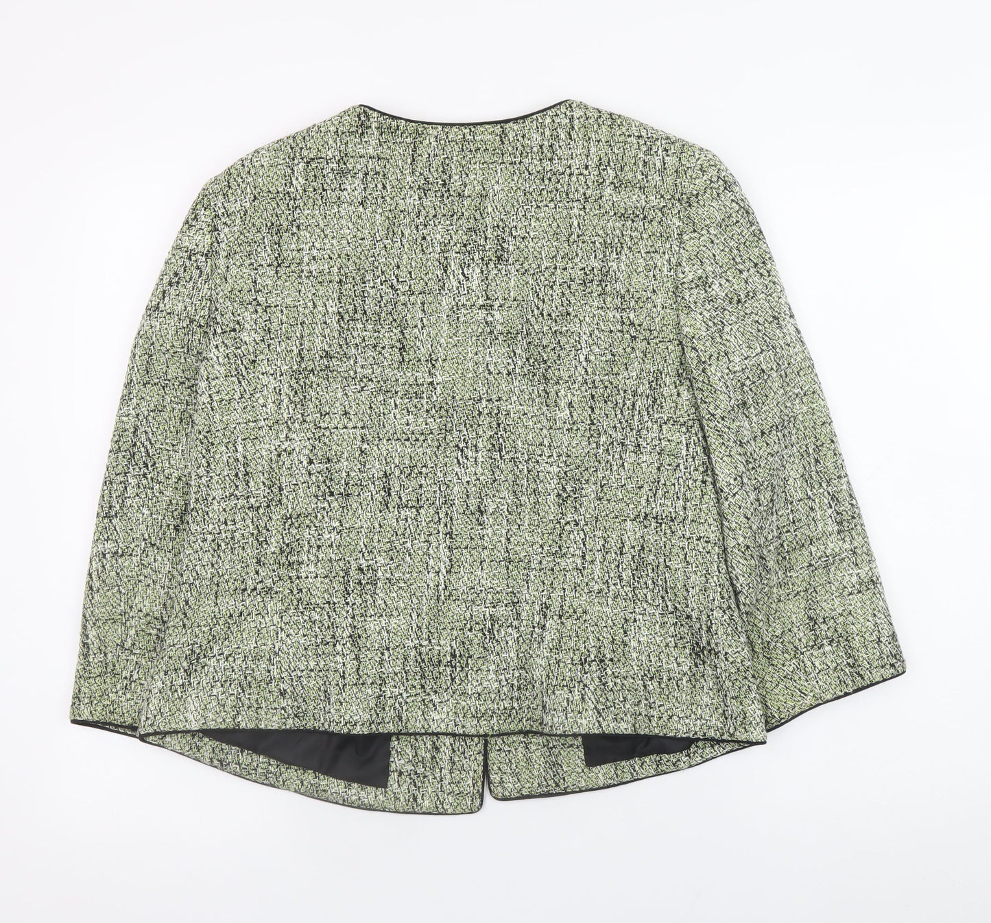 Precis Petite Women’s Green Tweed Classic Blazer Size 16