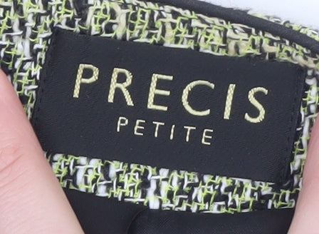 Precis Petite Women’s Green Tweed Classic Blazer Size 16