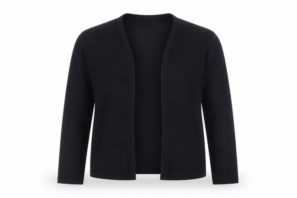 M&Co Women’s Black Size 12 Open Front Long Sleeve Cardigan
