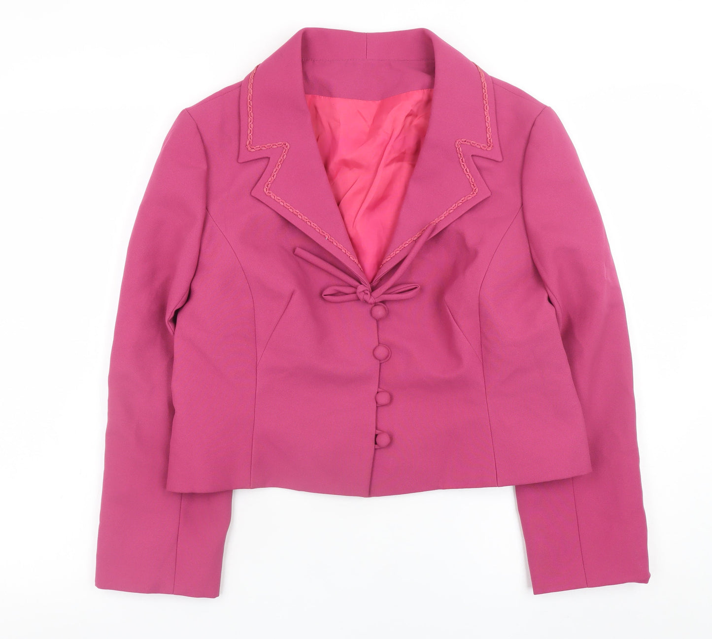 Petite Française Women's Pink Size 16 Classic Blazer Jacket