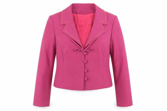 Petite Française Women's Pink Size 16 Classic Blazer Jacket