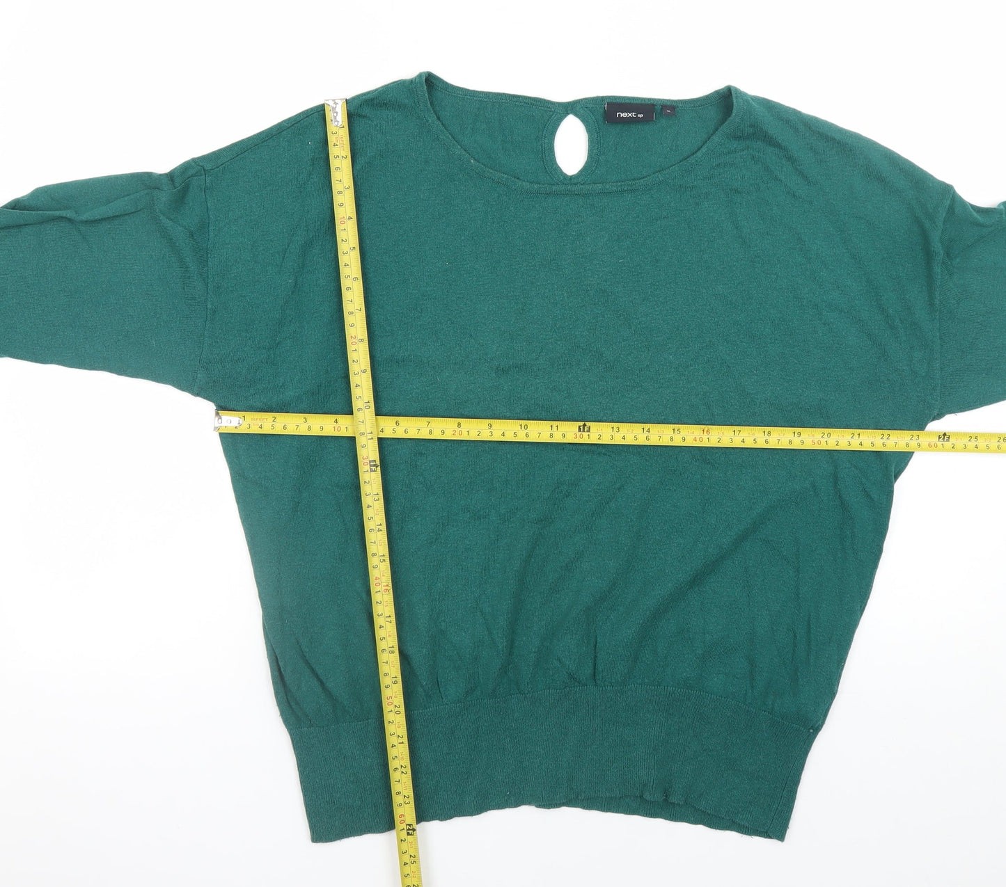 Next Women's Green Long Sleeve Round Neck Pullover Jumper Size 16