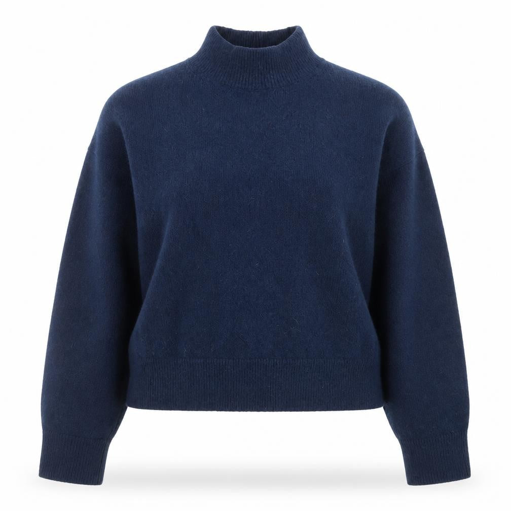 & Other Stories Women Blue Mock Neck Pullover Jumper Size 12