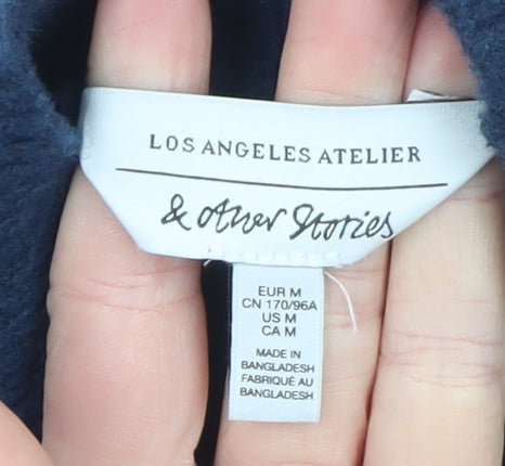 & Other Stories Women Blue Mock Neck Pullover Jumper Size 12
