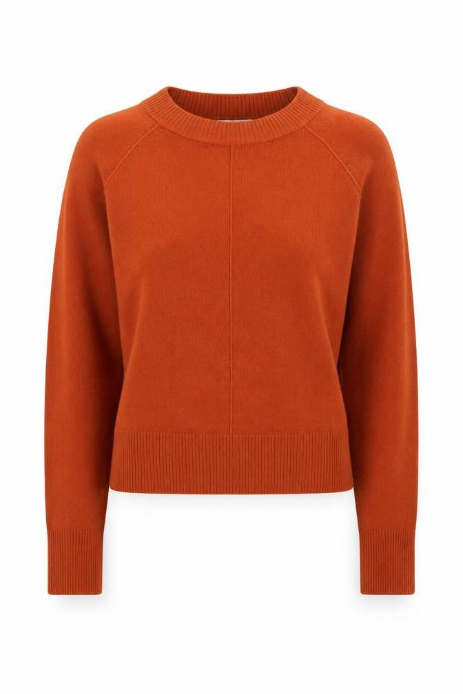 Tu Womens Orange Crew Neck Knit Jumper Size 12