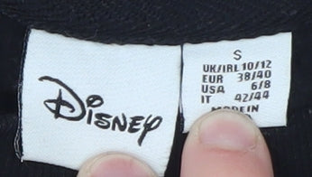 Disney Womens Black Sweatshirt Small 10/12 Crew Neck Long Sleeve Pullover
