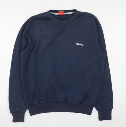 Slazenger Men's Blue Crew Neck Pullover Sweatshirt S Regular Fit
