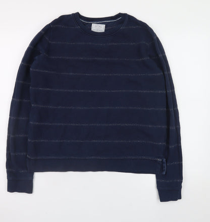 FatFace Womens Navy Blue Striped Cotton Sweatshirt Size S